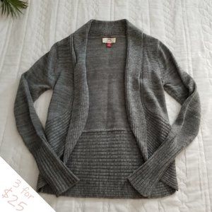 lei Gray Juniors Open Front Cardigan (S)
